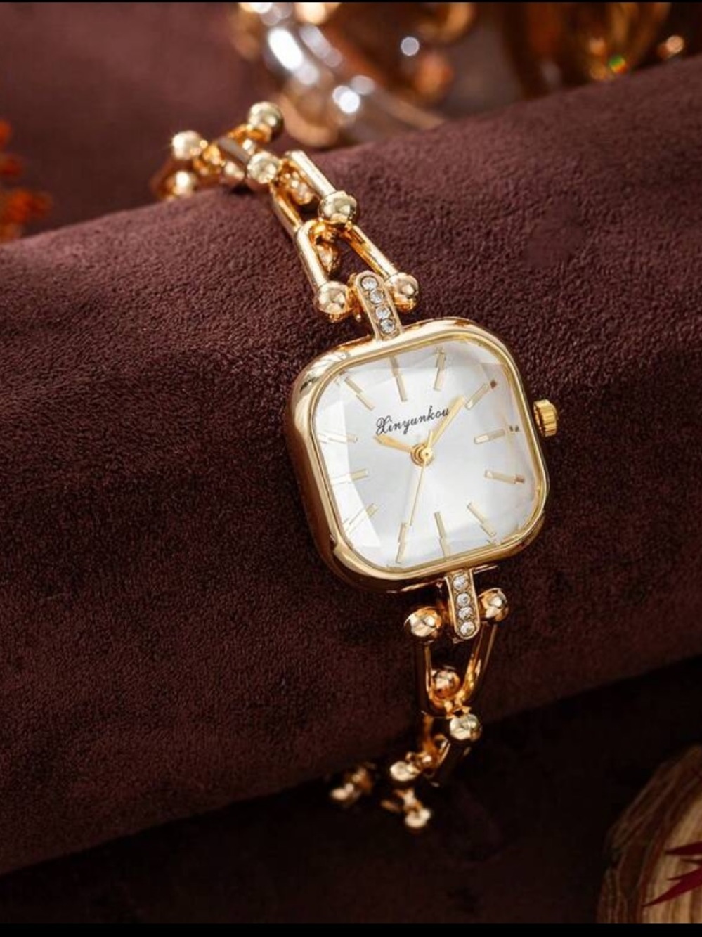 Monarch Glow Gold Crystal Watch Bracelet - Picture 2 of 4